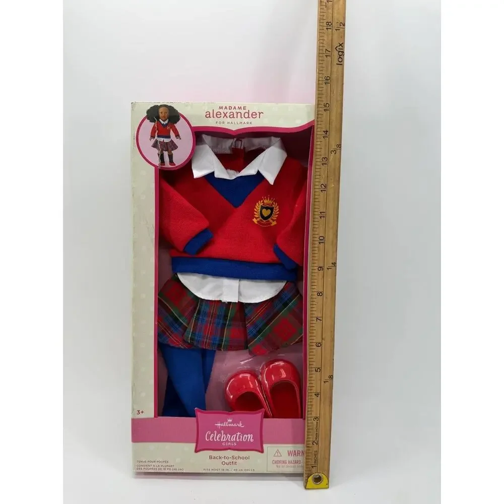 Madame Alexander Hallmark Celebration Girls Back to School 18in Doll Outfit